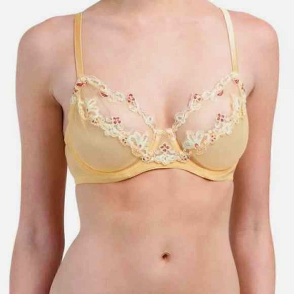 La Perla Yellow Paisley Bra in Yellow